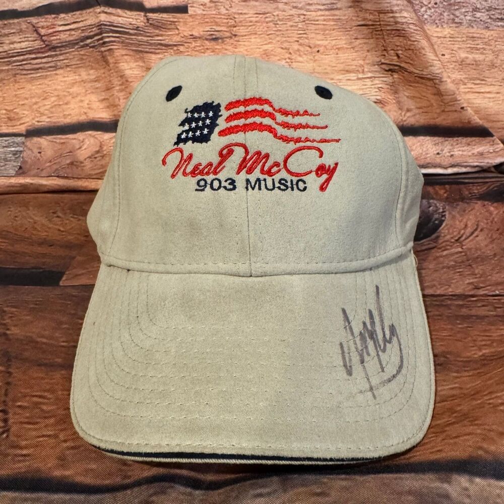 OTTO Neal McCoy Autographed Baseball Cap Adjustable Khaki Country Music Hat
